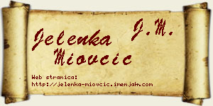 Jelenka Miovčić vizit kartica